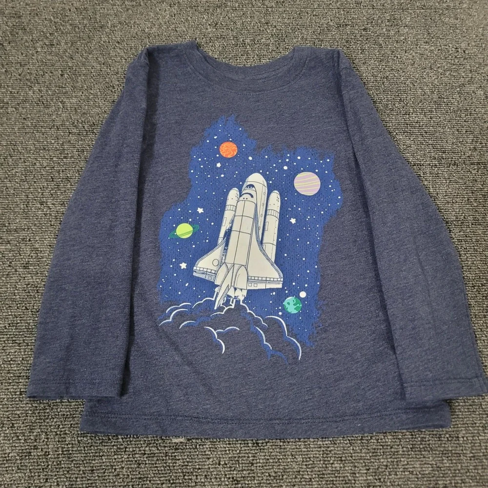 Adidas Cat & Jack Size 4T T-Shirt Bundle Boys Long Sleeve Graphic 3 Pack